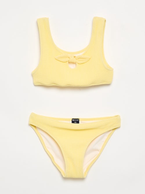 Maillot de bain 2 pièces avec nœud - Kiabi
