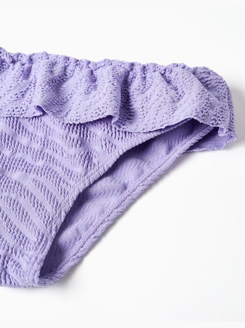 Maillot de bain 2 pièces avec volants + chouchou - Kiabi