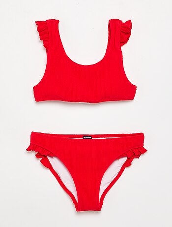 Maillot de bain 2 pièces avec volants
