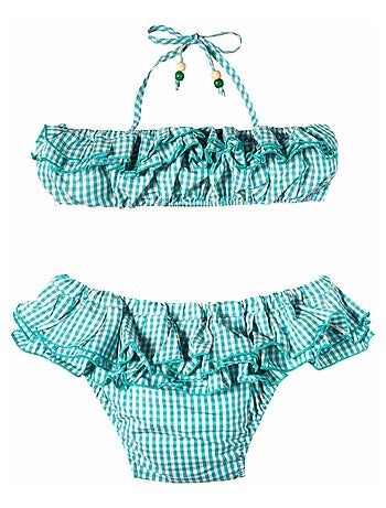 Maillot de Bain 2 Pièces Carreaux Vichy SWAN - La Faute à Voltaire