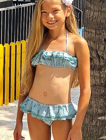 Maillot de Bain 2 Pièces Carreaux Vichy SWAN - La Faute à Voltaire