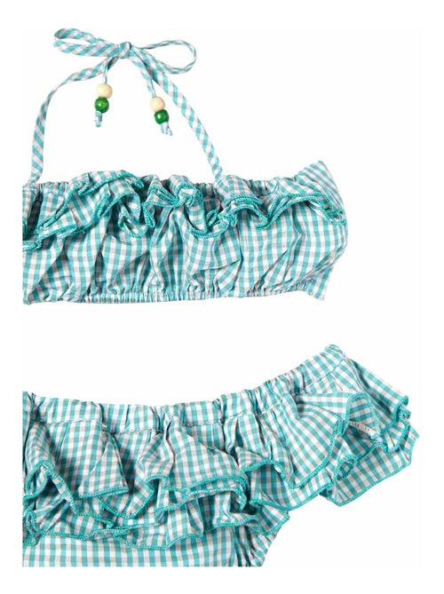 Maillot de Bain 2 Pièces   Carreaux Vichy   SWAN - La Faute à Voltaire - Kiabi