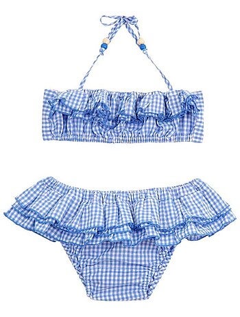 Maillot de Bain 2 Pièces Carreaux Vichy SWAN - La Faute à Voltaire