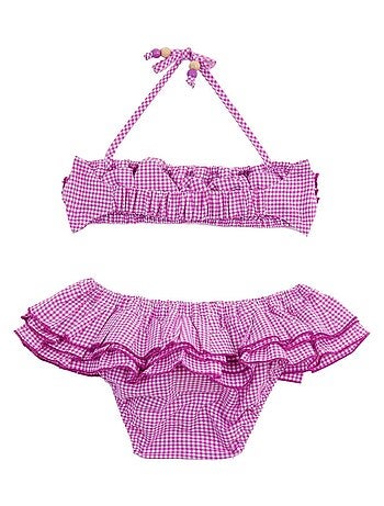 Maillot de Bain 2 Pièces Carreaux Vichy SWAN - La Faute à Voltaire