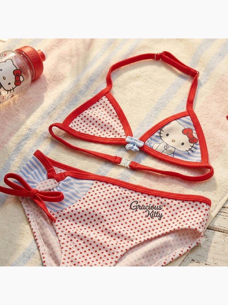 Maillot de bain 2 pièces Charmy Kitty Rouge - Kiabi