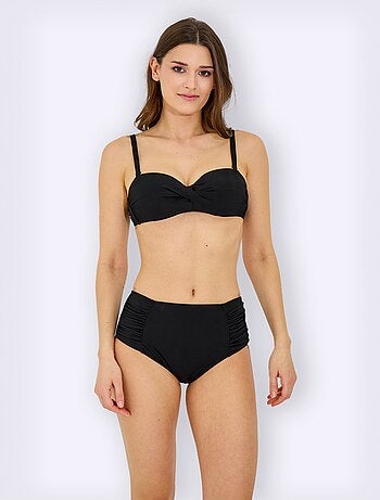 Maillot de bain 2 pièces détails plissés