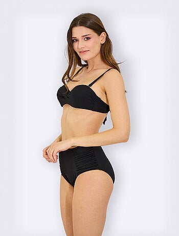 Maillot de bain 2 pièces détails plissés
