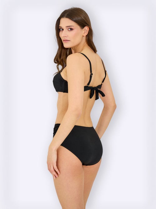 Maillot de bain 2 pièces détails plissés - Kiabi