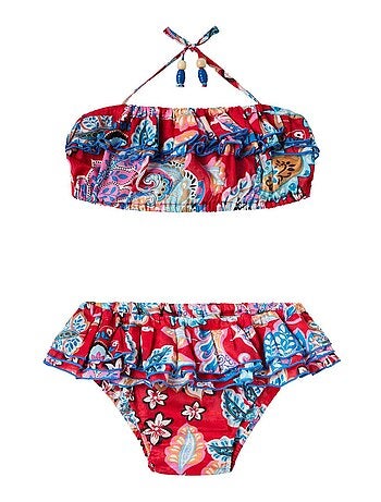 Maillot de Bain 2 pièces Été Fleuri Hawaï SWAN - La Faute à Voltaire
