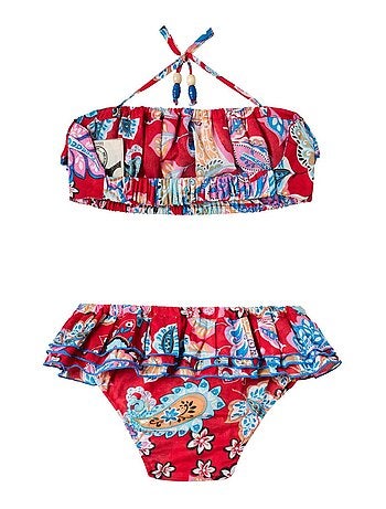Maillot de Bain 2 pièces Été Fleuri Hawaï SWAN - La Faute à Voltaire