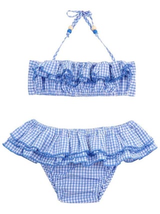 Maillot de Bain 2 Pièces Fille  Carreaux Vichy   SWAN - La Faute à Voltaire