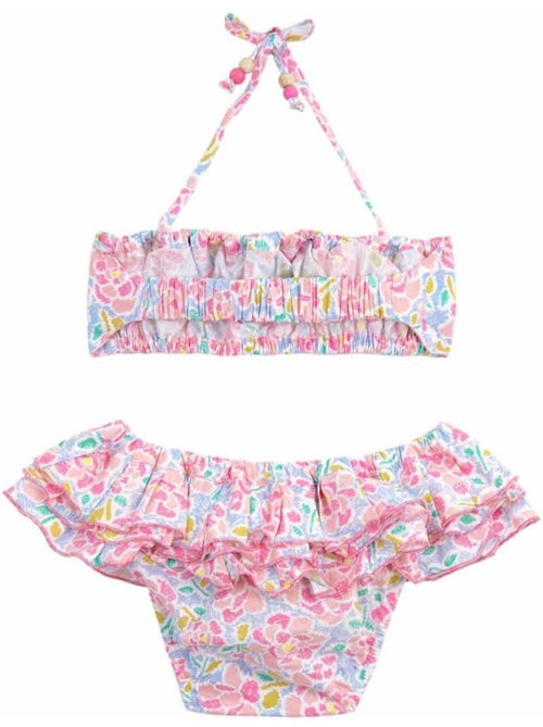Maillot de Bain 2 Pièces Fille  Fleuri Liberty Rose  SWAN - 'LA FAUTE A VOLTAIRE' - Kiabi