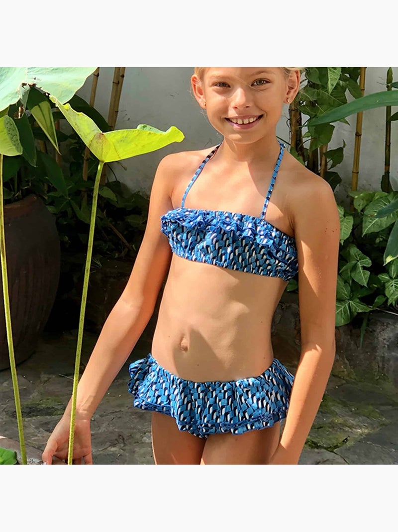 Maillot de Bain 2 Pièces Fille  Pingouins  Roi  SWAN - La Faute à Voltaire Bleu - Kiabi