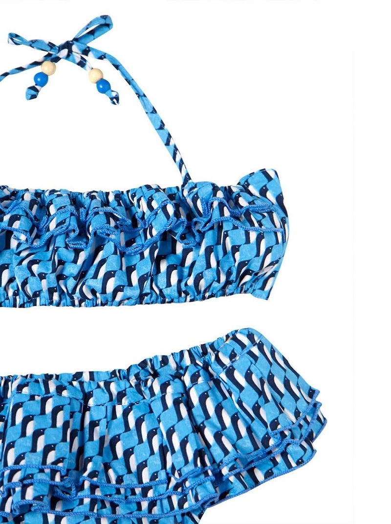 Maillot de Bain 2 Pièces Fille  Pingouins  Roi  SWAN - La Faute à Voltaire Bleu - Kiabi