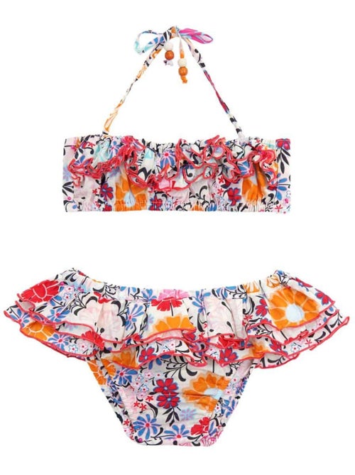 Maillot de Bain 2 Pièces Fleuri Hawaï     SWAN - La Faute à Voltaire - Kiabi