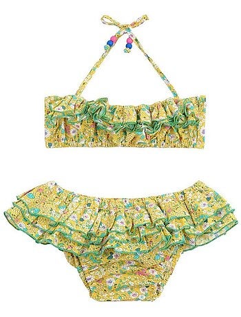 Maillot de Bain 2 Pièces Fleuri & SWAN - La Faute à Voltaire