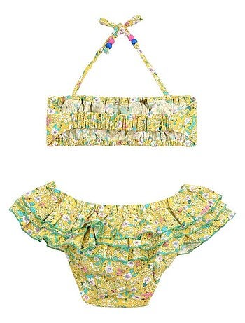 Maillot de Bain 2 Pièces Fleuri & SWAN - La Faute à Voltaire