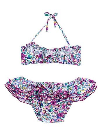 Maillot de Bain 2 Pièces Fleuri & SWAN - La Faute à Voltaire