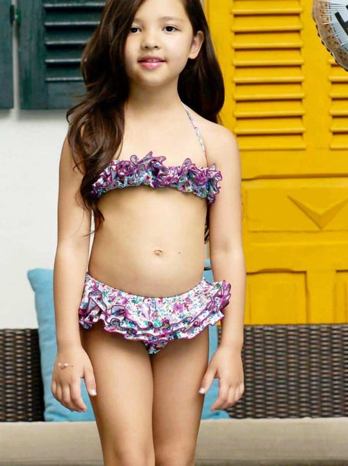 Maillot de Bain 2 Pièces   Fleuri  &   SWAN - La Faute à Voltaire - Kiabi