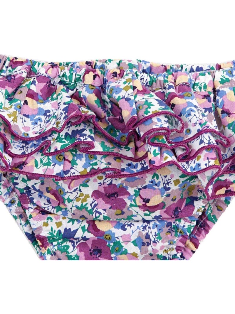 Maillot de Bain 2 Pièces   Fleuri  &   SWAN - La Faute à Voltaire Violet - Kiabi