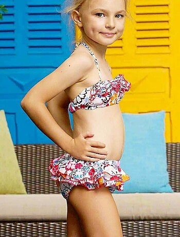 Maillot de Bain 2 Pièces Fleurs Hawaï SWAN - La Faute à Voltaire