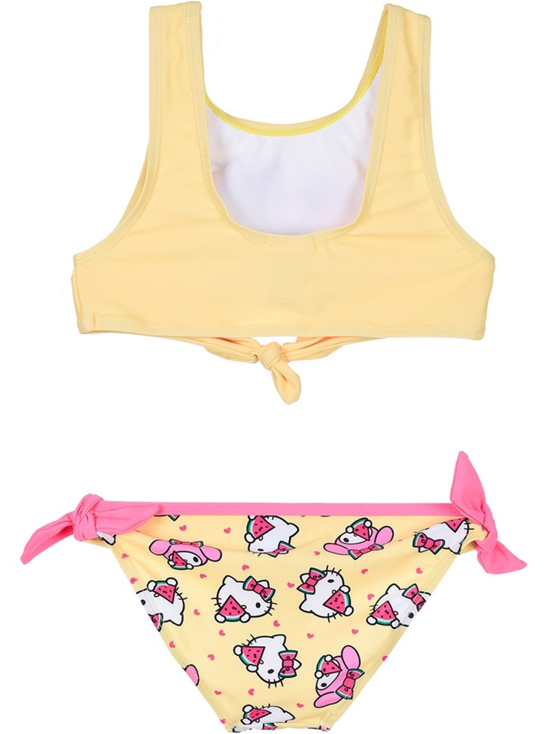 Maillot de Bain 2 Pièces Hello Kitty | Licence Officielle Jaune - Kiabi