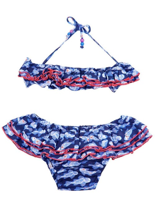 Maillot de Bain 2 Pièces   imprimé Poissons Koi   SWAN - La Faute à Voltaire - Kiabi
