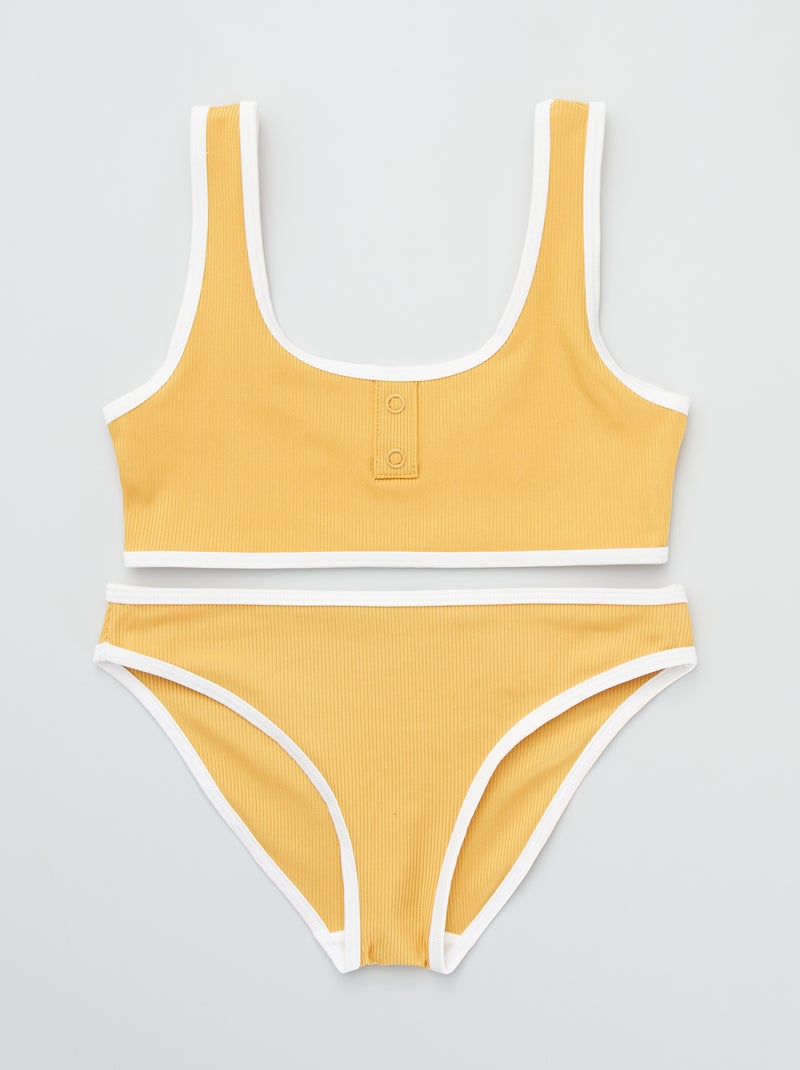 Maillot de bain 2 pièces Jaune - Kiabi