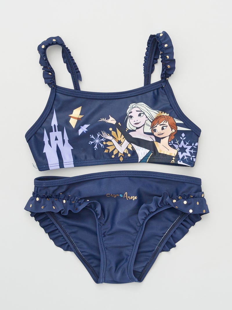 Maillot de bain 2 pièces 'La reine des neiges' 'Disney' Bleu - Kiabi