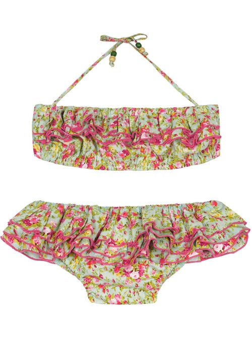 Maillot de Bain 2 Pièces  Liberty  pièceà Volants  SWAN - La Faute à Voltaire - Kiabi