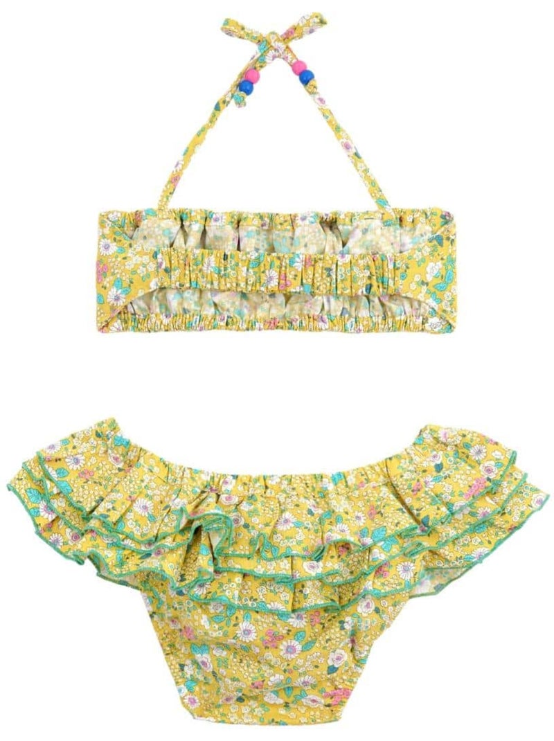 Maillot de Bain 2 Pièces Liberty    SWAN - La Faute à Voltaire Jaune - Kiabi