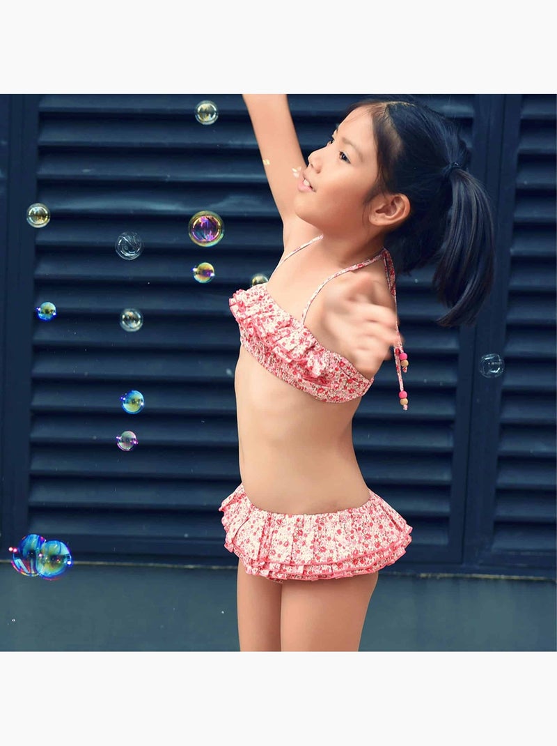 Maillot de Bain 2 Pièces Liberty     SWAN - La Faute à Voltaire Rose rouge - Kiabi