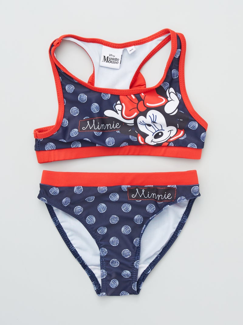Maillot de bain 2 pièces 'Minnie' 'Disney' bleu - Kiabi
