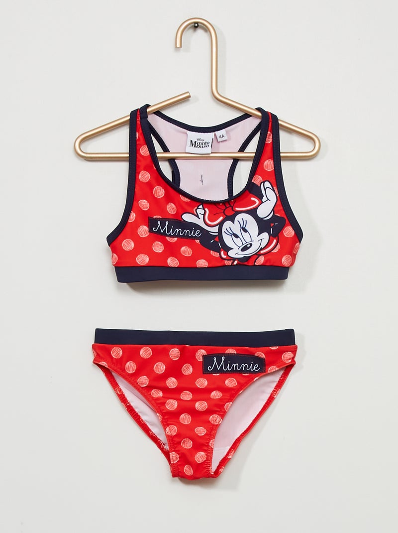 Maillot de bain 2 pièces 'Minnie' 'Disney' rouge - Kiabi