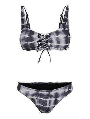 Maillot de bain 2 pièces motif/style tie-dye - urban classics