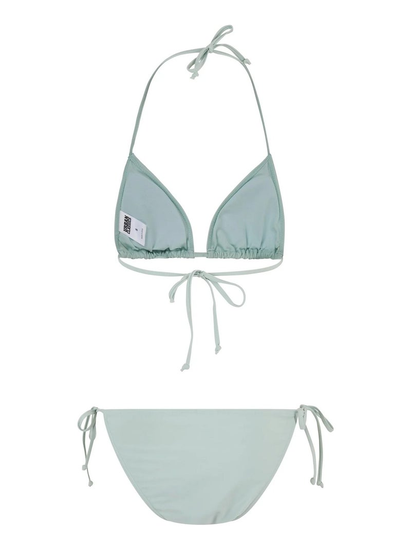 Maillot de bain 2 pièces motif/style triangle - urban classics Vert clair - Kiabi
