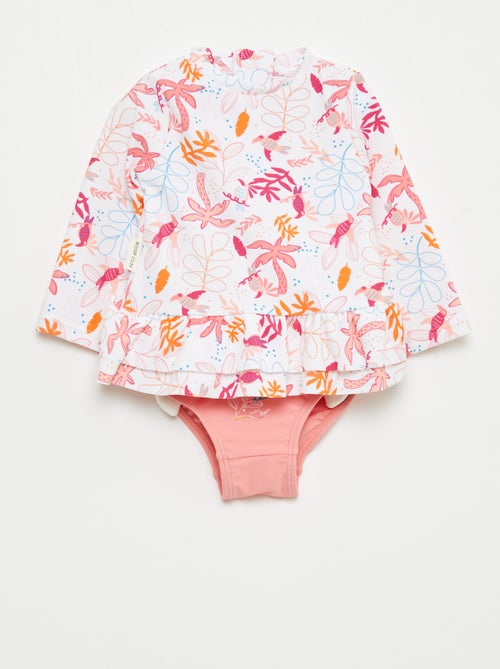 Maillot de bain 2 pièces 'Petit Béguin' T-shirt + culotte - Kiabi Maillot de bain 2 pièces 'Petit Béguin' T-shirt + culotte - Kiabi