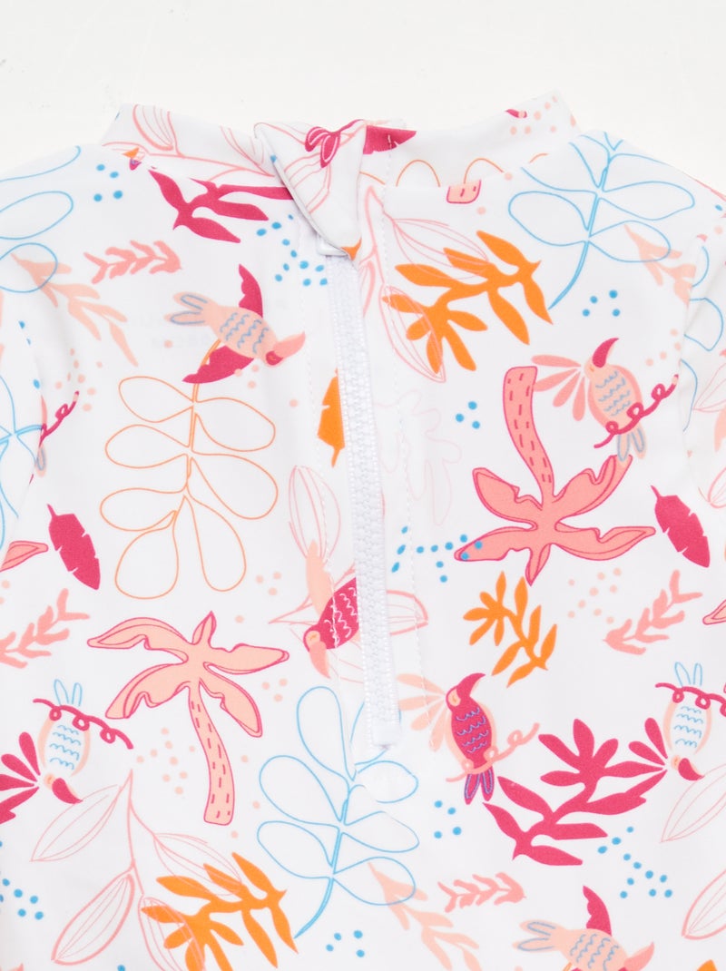 Maillot de bain 2 pièces 'Petit Béguin' T-shirt + culotte Corail - Kiabi