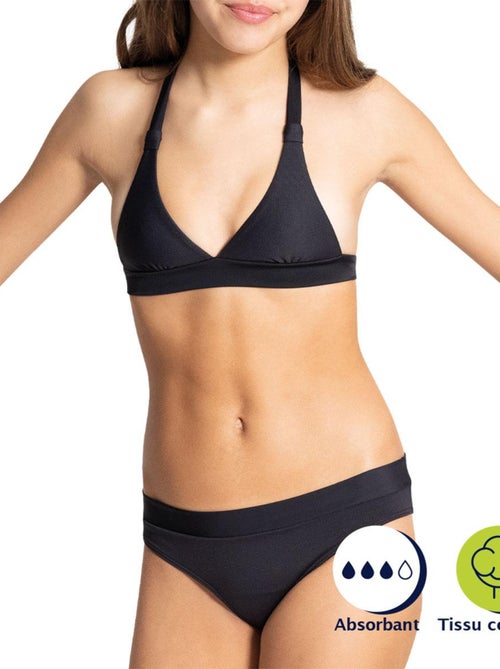 Maillot de bain 2 pièces pour règles fille - Kiabi