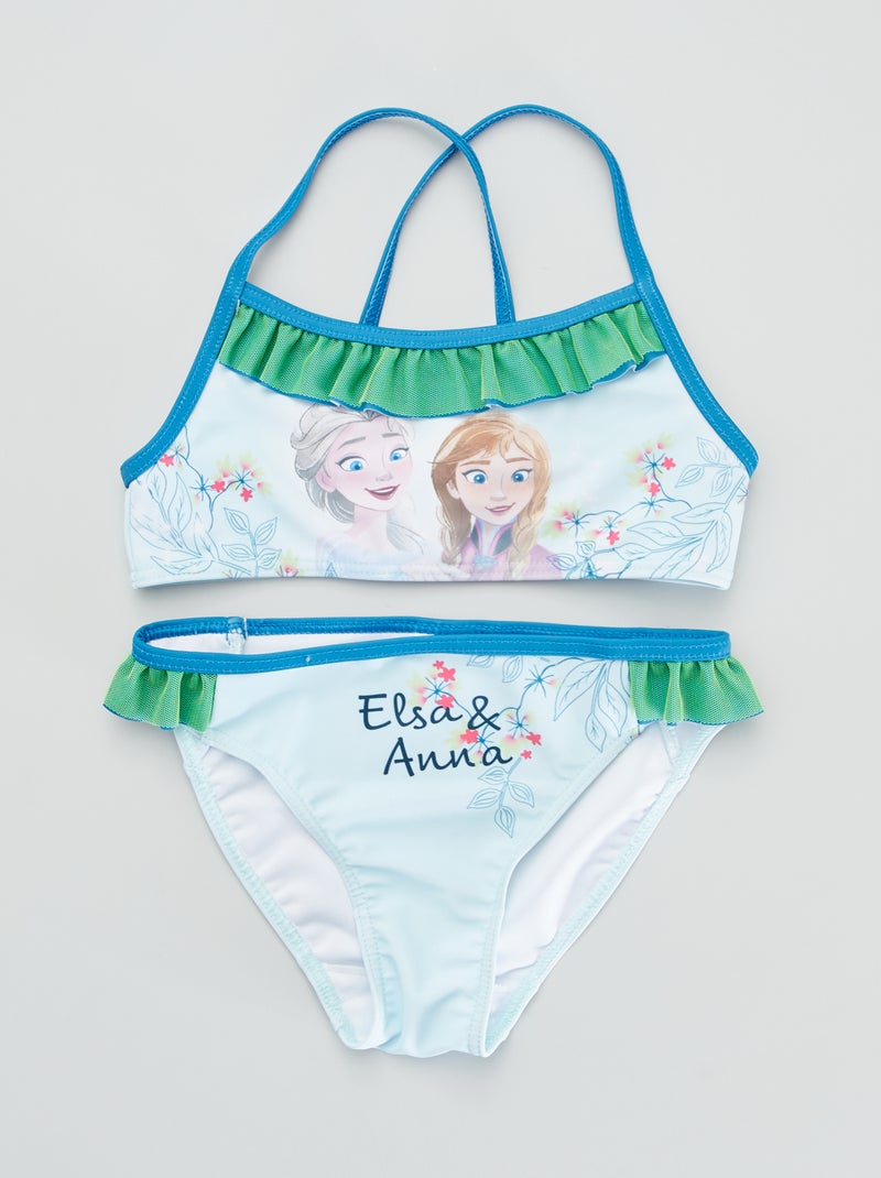 Maillot de bain 2 pièces 'Reine des Neiges' Bleu ciel - Kiabi