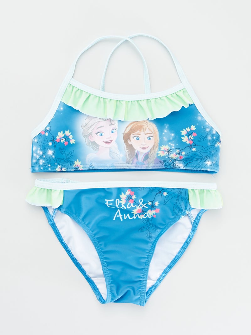 Maillot de bain 2 pièces 'Reine des Neiges' bleu - Kiabi