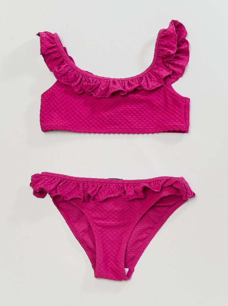 Maillot de bain 2 pièces rose - Kiabi
