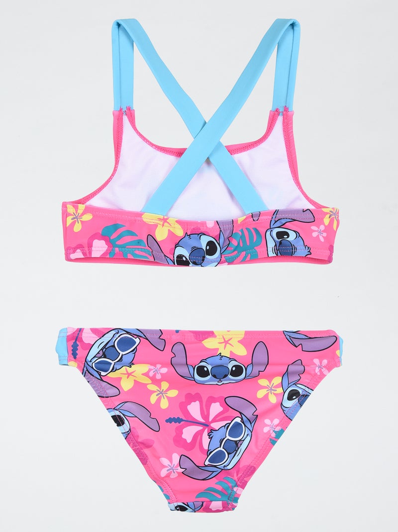Maillot de bain 2 pièces 'Stitch' 'Disney' Rose - Kiabi