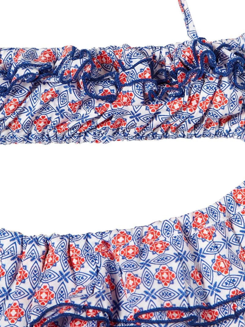 Maillot de Bain 2 Pièces      SWAN - La Faute à Voltaire Bleu Rouge Blanc - Kiabi