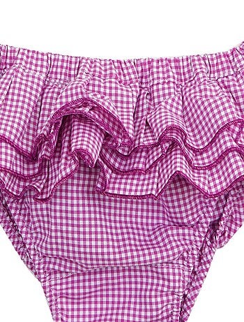 Maillot de Bain 2 Pièces Vichy à Volant SWAN - La Faute à Voltaire