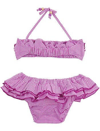 Maillot de Bain 2 Pièces Vichy à Volant SWAN - La Faute à Voltaire