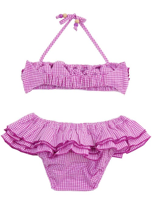 Maillot de Bain 2 Pièces Vichy   à Volant  SWAN - La Faute à Voltaire - Kiabi