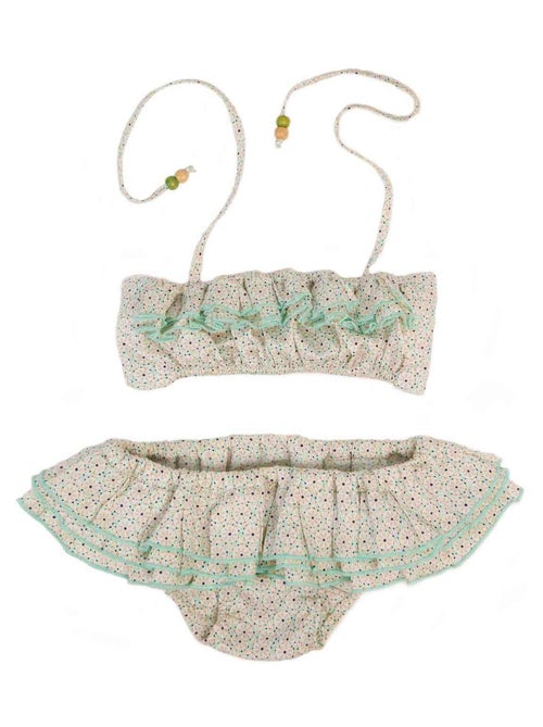 Maillot de Bain 2 Pièces   Volants Fleuri Liberty   SWAN - La Faute à Voltaire - Kiabi