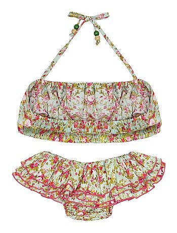 Maillot de Bain 2 Pièces Volants Fleuri Liberty SWAN - La Faute à Voltaire