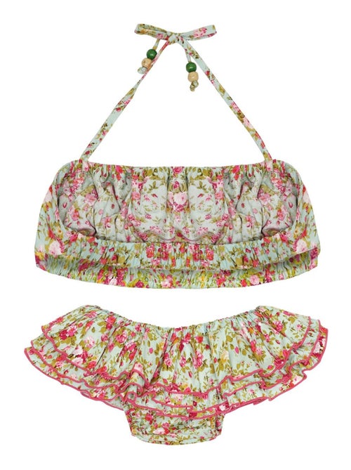 Maillot de Bain 2 Pièces   Volants Fleuri Liberty   SWAN - La Faute à Voltaire - Kiabi